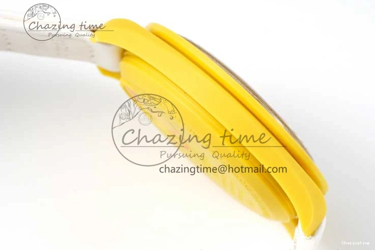 1223 Speedmaster Misson To The Sun 1:1 Best Edition Yellow Dial On Nylon Strap Quartz FlexibleFit 7855